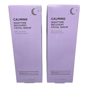 GLOBAL BEAUTY CARE Calming Nighttime Recovery Facial Serum~ 2 pack~ 1 fl oz per